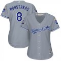 Wholesale Cheap Royals #8 Mike Moustakas Grey Road Women's Stitched MLB Jersey