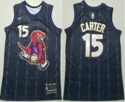 Cheap Men's Toronto Raptors #15 Vince Carter Black 2024 City Edition Swingman Sponsor Stitched Jersey