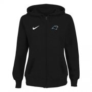 Wholesale Cheap Women's Carolina Panthers Stadium Rally Full Zip Hoodie Black