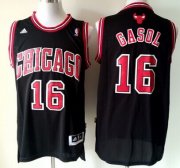 Wholesale Cheap Chicago Bulls #16 Pau Gasol Revolution 30 Swingman Black Jersey