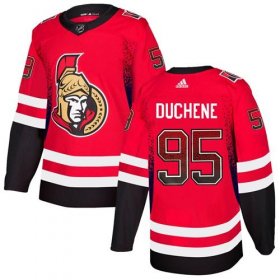 Wholesale Cheap Adidas Senators #95 Matt Duchene Red Home Authentic Drift Fashion Stitched NHL Jersey