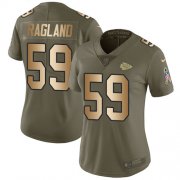 Wholesale Cheap Nike Chiefs #59 Reggie Ragland Olive/Gold Women's Stitched NFL Limited 2017 Salute to Service Jersey