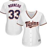 Wholesale Cheap Twins #33 Justin Morneau White Home Women's Stitched MLB Jersey