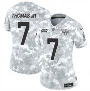 Cheap Women's Jacksonville Jaguars #7 Brian Thomas Jr. 2024 F.U.S.E Arctic Camo Salute To Service Limited Stitched Football Jersey(Run Small)