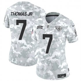 Cheap Women\'s Jacksonville Jaguars #7 Brian Thomas Jr. 2024 F.U.S.E Arctic Camo Salute To Service Limited Stitched Football Jersey(Run Small)