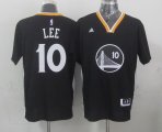 Wholesale Cheap Golden State Warriors #10 David Lee Revolution 30 Swingman 2014 New Black Short-Sleeved Jersey