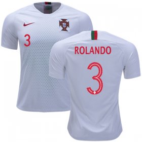 Wholesale Cheap Portugal #3 Rolando Away Soccer Country Jersey