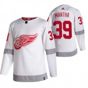 Wholesale Cheap Detroit Red Wings #39 Anthony Mantha White Men's Adidas 2020-21 Reverse Retro Alternate NHL Jersey