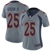 Wholesale Cheap Nike Broncos #25 Melvin Gordon III Gray Women's Stitched NFL Limited Inverted Legend Jersey