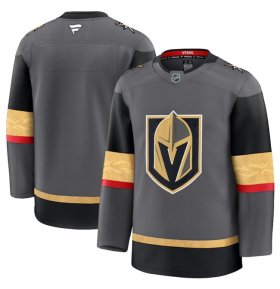 Men\'s Vegas Golden Knights Blank Grey 2024-25 Alternate Stitched Hockey Jersey