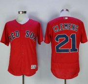 Wholesale Cheap Red Sox #21 Roger Clemens Red Flexbase Authentic Collection Stitched MLB Jersey