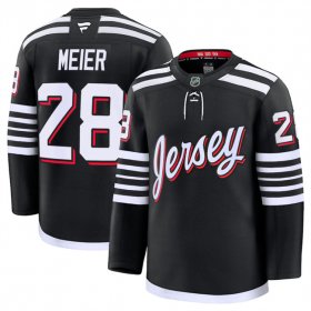 Men\'s New Jersey Devils #28 Timo Meier Black 2024-25 Alternate Stitched Hockey Jersey