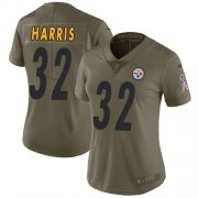 Wholesale Cheap Nike Steelers #32 Franco Harris Olive Women's Stitched NFL Limited 2017 Salute to Service Jersey