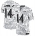 Cheap Men's Baltimore Ravens #14 Kyle Hamilton 2024 F.U.S.E. Arctic Camo Salute to Service Limited Football Stitched Jersey