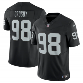 Wholesale Cheap Men\'s Las Vegas Raiders #98 Maxx Crosby Black 2023 F.U.S.E Vapor Untouchable Stitched Football Jersey