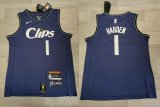 Cheap Clippers 1 James Harden Navy Nike 2023-24 City Edition Swingman Jersey