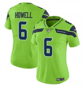 Cheap Women\'s Seattle Seahawks #6 Sam Howell Green Vapor Limited Football Stitched Jersey