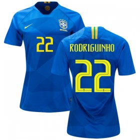 Wholesale Cheap Women\'s Brazil #22 Rodriguinho Away Soccer Country Jersey