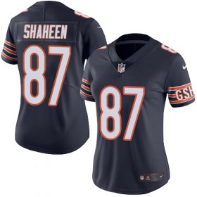 Wholesale Cheap Nike Bears #87 Adam Shaheen Navy Blue Team Color Women\'s Stitched NFL Vapor Untouchable Limited Jersey