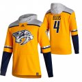 Wholesale Cheap Nashville Predators #4 Ryan Ellis Adidas Reverse Retro Pullover Hoodie Gold