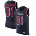 Wholesale Cheap Nike Texans #31 David Johnson Navy Blue Team Color Men's Stitched NFL Limited Rush Tank Top Jersey