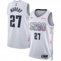 Cheap Men's Denver Nuggets #27 Jamal Murray White 2024-25 City Edition Stitched Basketball Jersey