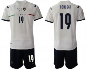 Wholesale Cheap Men 2020-2021 European Cup Italy away white 19 Soccer Jersey