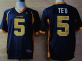 Wholesale Cheap Punahou High School #5 Manti Te'o Navy Blue Jersey