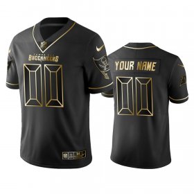 Wholesale Cheap Buccaneers Custom Men\'s Stitched NFL Vapor Untouchable Limited Black Golden Jersey