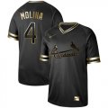 Wholesale Cheap Nike Cardinals #4 Yadier Molina Black Gold Authentic Stitched MLB Jersey