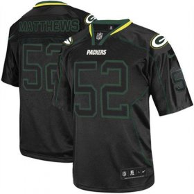 Wholesale Cheap Nike Packers #52 Clay Matthews Lights Out Black Men\'s Stitched NFL Elite Jersey