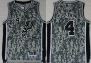 Wholesale Cheap San Antonio Spurs #4 Danny Green Revolution 30 Swingman Camo Jersey