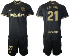 Wholesale Cheap Men 2020-2021 club Barcelona away 21 black Soccer Jerseys