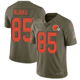 Wholesale Cheap Nike Browns #85 David Njoku Olive Men\'s Stitched NFL Limited 2017 Salute To Service Jersey