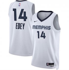 Men\'s Memphis Grizzlies #14 Zach Edey White 2024 Draft Association Edition Stitched Jersey