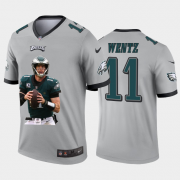 Cheap Philadelphia Eagles #11 Carson Wentz Nike Team Hero 2 Vapor Limited NFL Jersey Grey