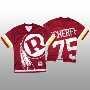 Wholesale Cheap NFL Washington Redskins #75 Brandon Scherff Red Men's Mitchell & Nell Big Face Fashion Limited NFL Jersey