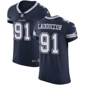 Wholesale Cheap Nike Cowboys #91 L. P. Ladouceur Navy Blue Team Color Men\'s Stitched NFL Vapor Untouchable Elite Jersey