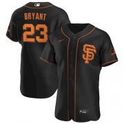 Wholesale Cheap Men's San Francisco Giants #23 Kris Bryant Black Flex Base Nike Jersey