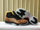 Wholesale Cheap Air Jordan XI 11 Customs Leopard Black/Yellow