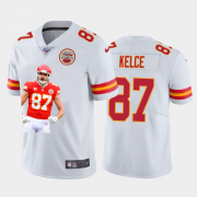 Cheap Kansas City Chiefs #87 Travis Kelce Nike Team Hero 7 Vapor Limited NFL 100 Jersey White Golden