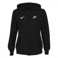 Wholesale Cheap Women's Philadelphia Eagles Stadium Rally Full Zip Hoodie Black