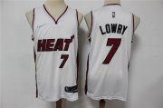 Wholesale Cheap Men's Miami Heat #7 Kyle Lowry White Nike 75th Anniversary Diamond 2021 Stitched Jersey