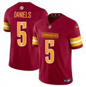 Cheap Men's Washington Commanders #5 Jayden Daniels Burgundy 2024 Draft F.U.S.E Vapor Limited Football Stitched Jersey