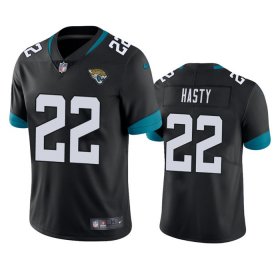 Cheap Men\'s Jacksonville Jaguars #22 JaMycal Hasty Black Vapor Untouchable Limited Stitched Jersey