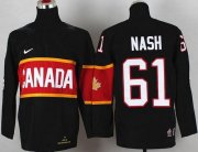 Wholesale Cheap Team Canada 2014 Olympic #61 Rick Nash Black Stitched Youth NHL Jersey