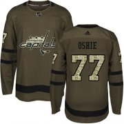 Wholesale Cheap Adidas Capitals #77 T.J Oshie Green Salute to Service Stitched NHL Jersey