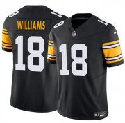 Cheap Men's Pittsburgh Steelers #18 Mike Williams Black 2024 F.U.S.E. Alternate Vapor Untouchable Limited Stitched Jersey