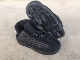 Wholesale Cheap Little Kids Jordan 13 Shoes Black Grey