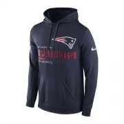 Wholesale Cheap Men's New England Patriots Nike Navy Super Bowl LI Bound Team Travel Circuit Performance Pullover Hoodie